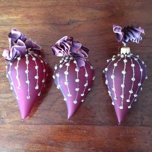 Exquisite bejeweled ruby red glass ornaments.